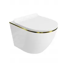 Miska WC wisząca z deską - Lavita SOFI Slim Gold Line